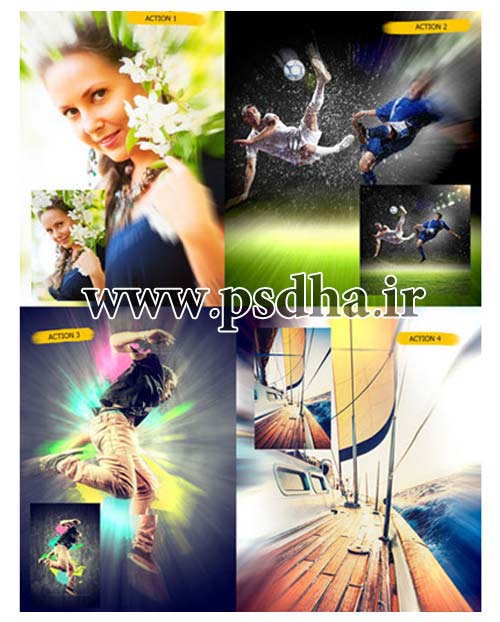 دانلود اکشن فتوشاپ ایجاد افکت حرکت سریع
