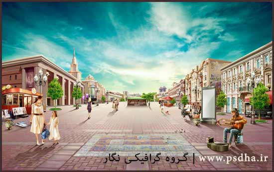 فایل لایه باز معماری شهری