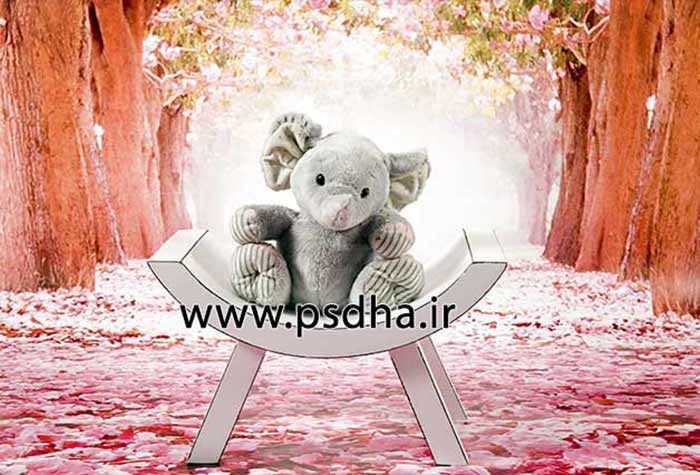 بک گراند دکور آتلیه با عروسک های مختلف