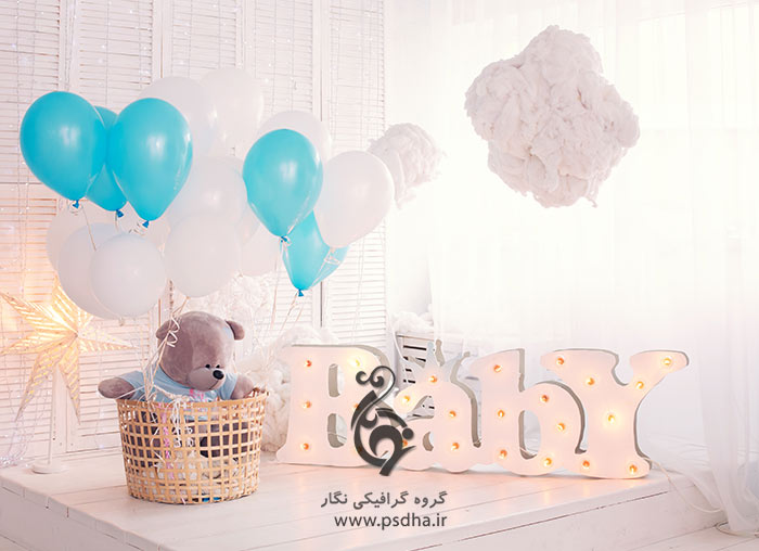 بک گراند آتلیه عکس کودک دکور آتلیه