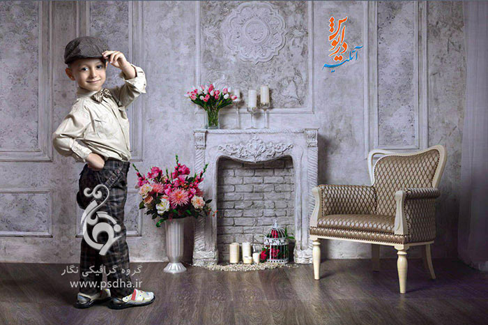 بک گراند آتلیه عکس کودک دکور آتلیه