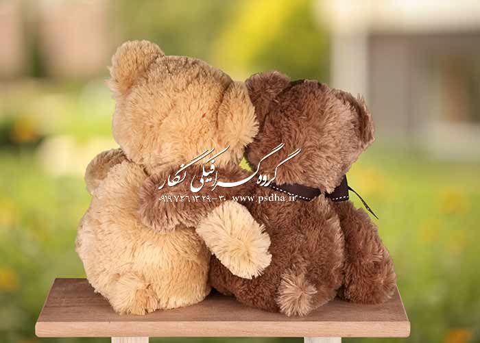 بک گراند با کیفیت عالی با خرس های عروسکی