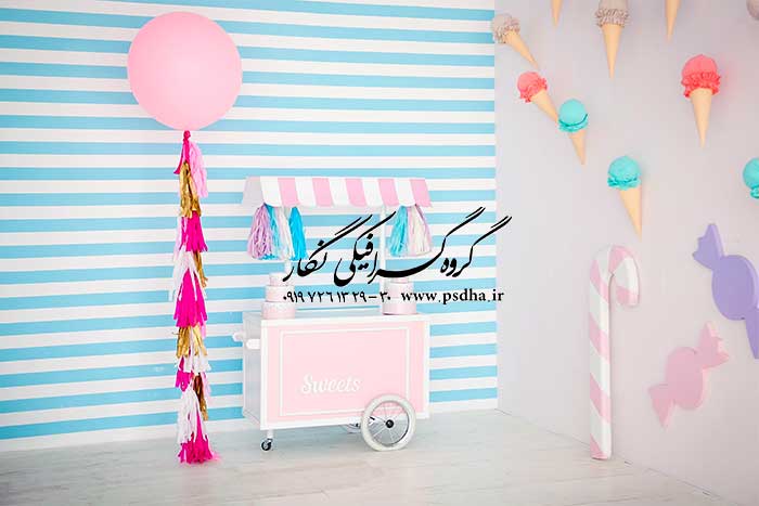 پس زمینه عکس آتلیه برای عکس کودک و نوزاد