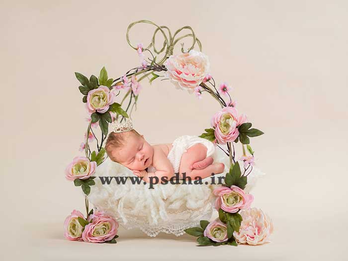 دانلود بک دراپ سبد گل نوزاد