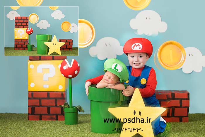 دانلود بک دراپ نوزاد و کودک با دکور