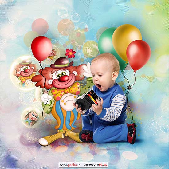 طرح لایه باز آتلیه کودک