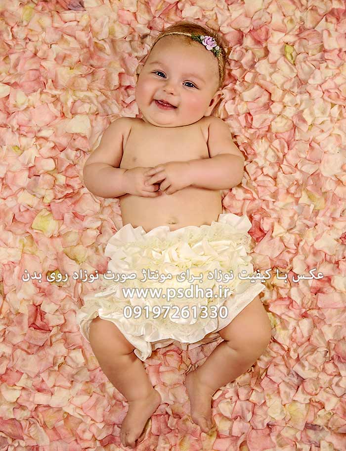 عکس با کیفیت نوزاد برای طراحی سر نوزاد