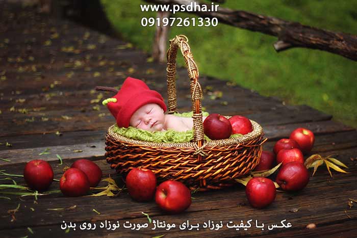 عکس با کیفیت نوزاد برای طراحی سر نوزاد