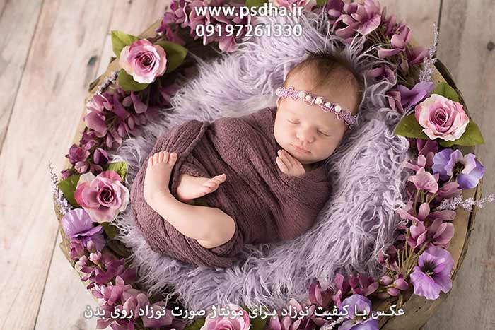 عکس با کیفیت نوزاد برای طراحی سر نوزاد