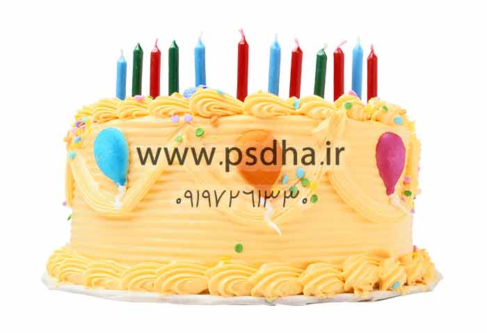 عکس با کیفیت کیک تولد بصورت دوربر شده