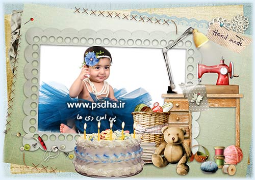 دانلود بک گراند فریم عکس تولد کودک