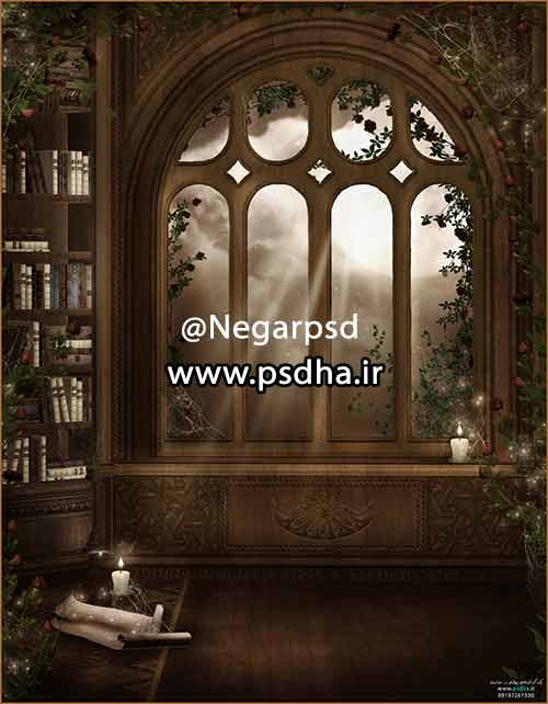 دانلود بک گراند کتابخانه برای طراحی