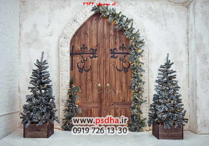 دانلود بک گراند کریسمس دکور کاج