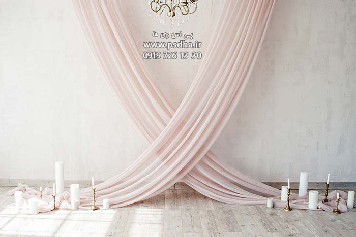 دانلود بک گراند عمارت عروس با دکور پرده