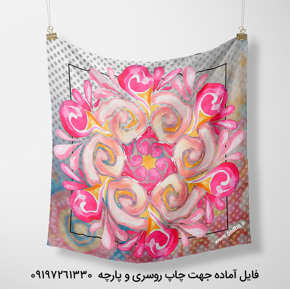 طرح روسری کاشی برای چاپ