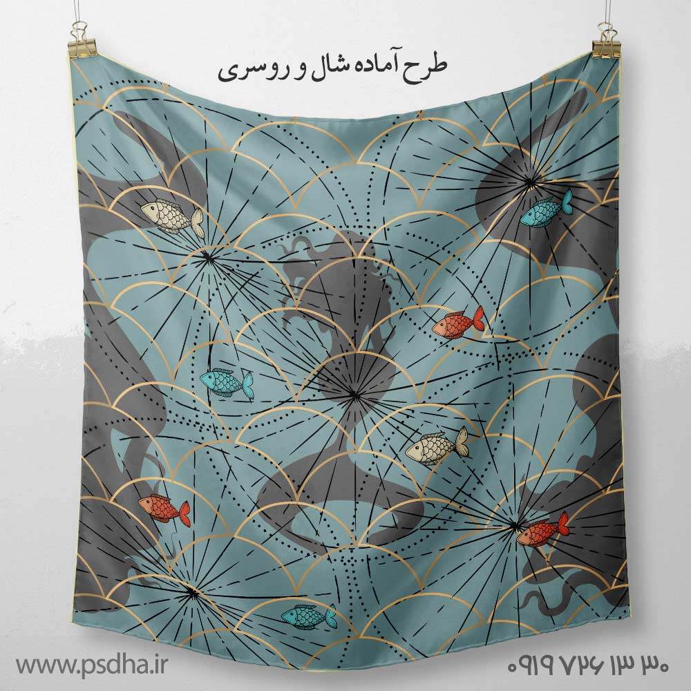 طرح روسری برای چاپ مدل پری دریایی