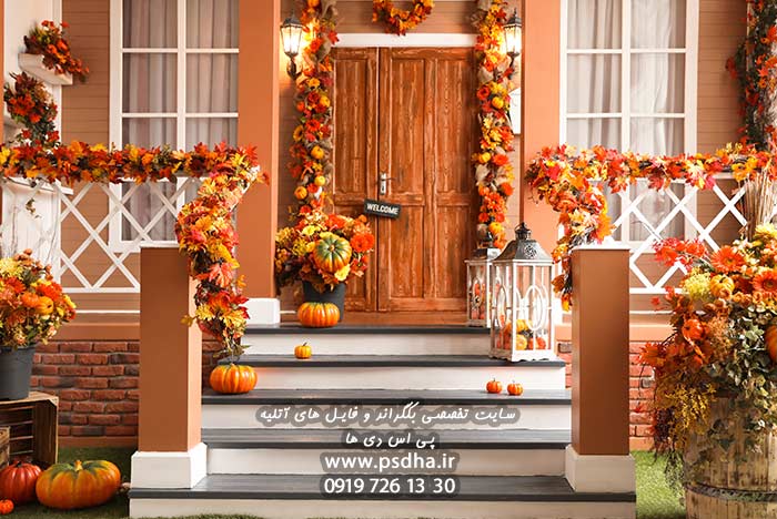 بک گراند پاییزی دیجیتال برای طراحی عکس