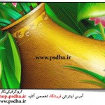 فایل لایه باز گلدان گل
