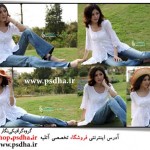 ژست عکس اسپرت در باغ