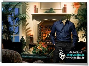 بک گراند دکور شومینه