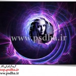 بک گراند لایه باز نور دایره وار