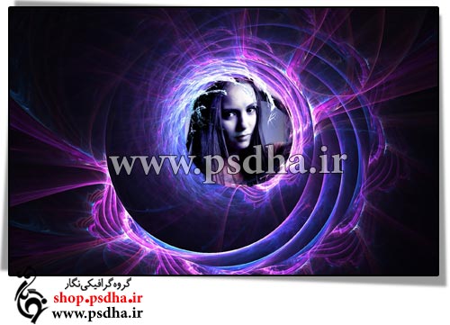 بک گراند لایه باز نور دایره وار