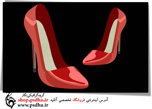 طرح لایه باز کفش زنانه