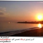 دانلود فوتیج از غروب خورشید بر ساحل دریا و رودخانه