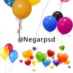 دانلود عکس بادکنک png دوربر شده برای طراحی