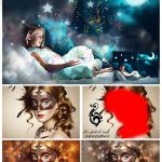 اکشن فتوشاپ ایجاد افکت دانه های برف و عناصر تزئینی بر روی تصاویر به همراه آموزش ویدئویی