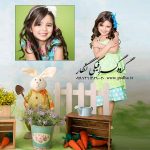 بک گراند عکس آتلیه کودک و نوزاد به صورت دکور آتلیه
