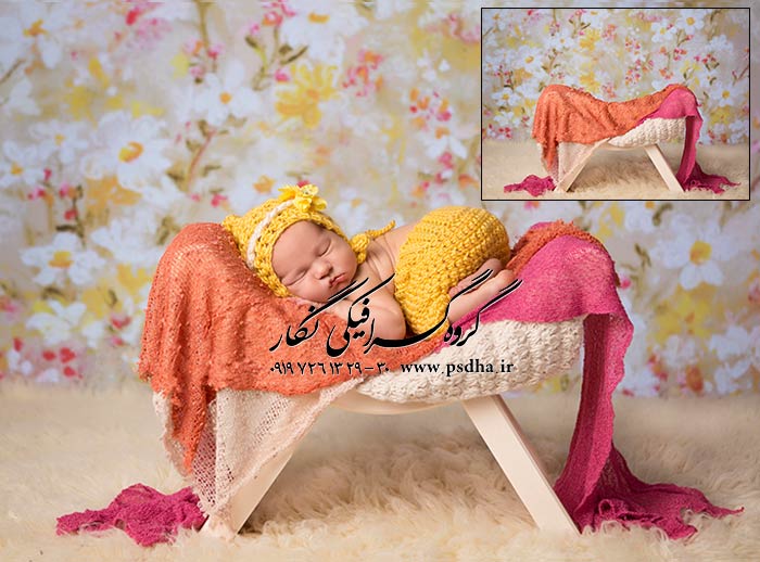 بکگراند دکور آتلیه عکس کودک و نوزاد