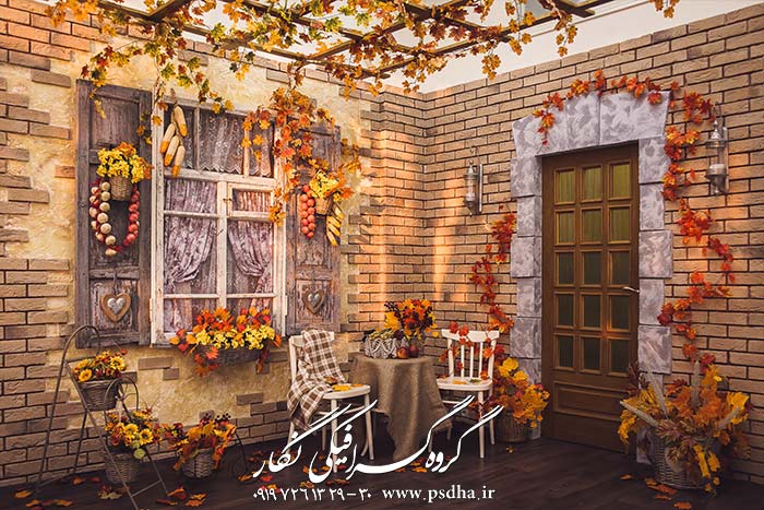 پس زمینه آتلیه پاییز و هالوین