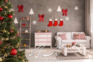 دانلود بکگراند دکور کریسمس و آدم برفی