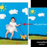 دانلود بک گراند پارچه ای دکور نوزاد برای طراحی عکس کودک و نوزاد