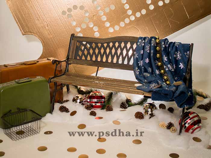 بک گراند دکور آتلیه نیمکت
