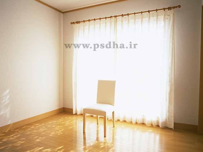 پس زمینه صندلی و پنجره