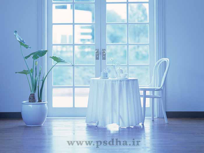 پس زمینه صندلی و پنجره