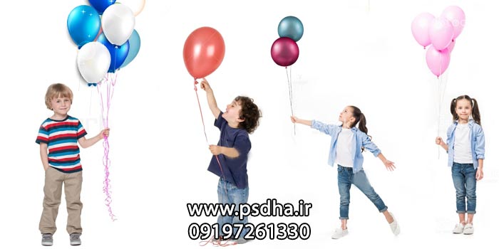 عکس با کیفیت بادکنک برای طراحی عکس کودک