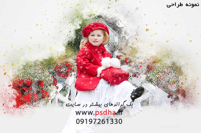 بک دراپ عکس منظره نقاشی شده
