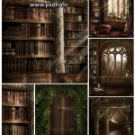 دانلود بک گراند کتابخانه برای طراحی عکس فارغ التحصیلی