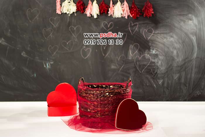بک دراپ نوزادی تخت و حلقه گل