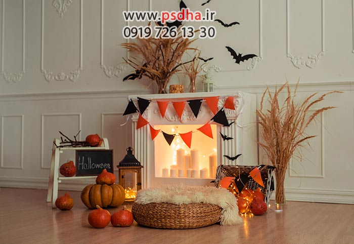 خرید بک گراند کودک پاییز و هالوین 