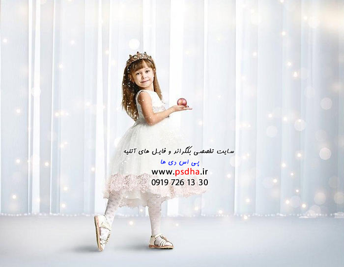 بک گراند پرده سفید حریر برای طراحی عکس