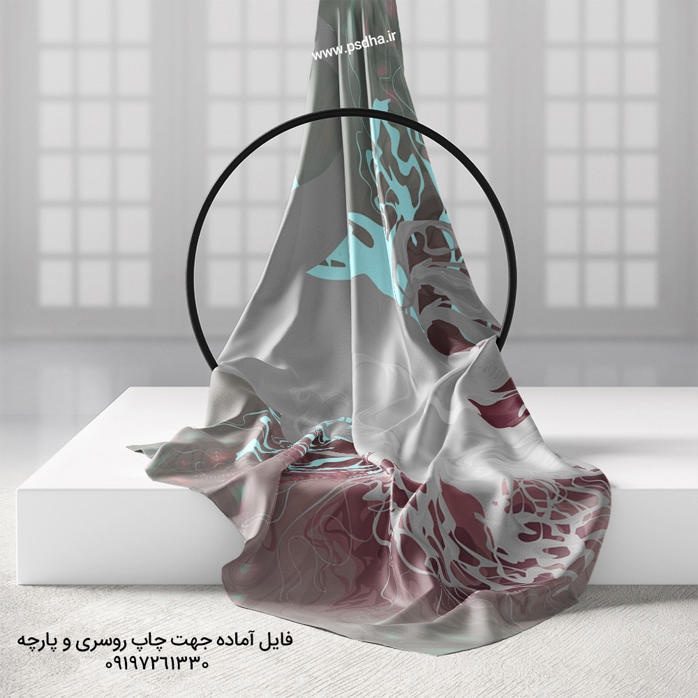 روسری زمینه خاکستری