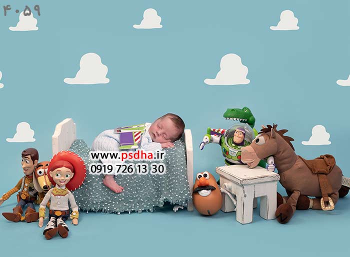 بک دراپ عکس نوزاد با دکور های متنوع
