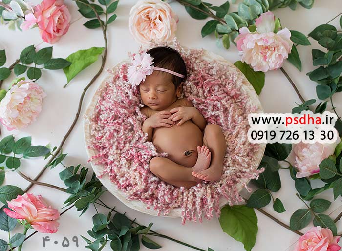 بک دراپ عکس نوزاد با دکور های متنوع