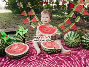 بک گراند جاگذاری چهره کودک در فتوشاپ