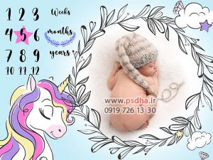 بک گراند ماهگرد کودک و نوزاد