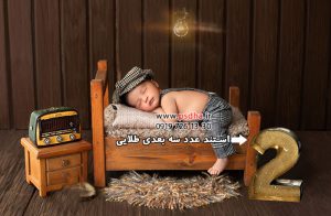 استند عدد های سه بعدی آهنی طلایی